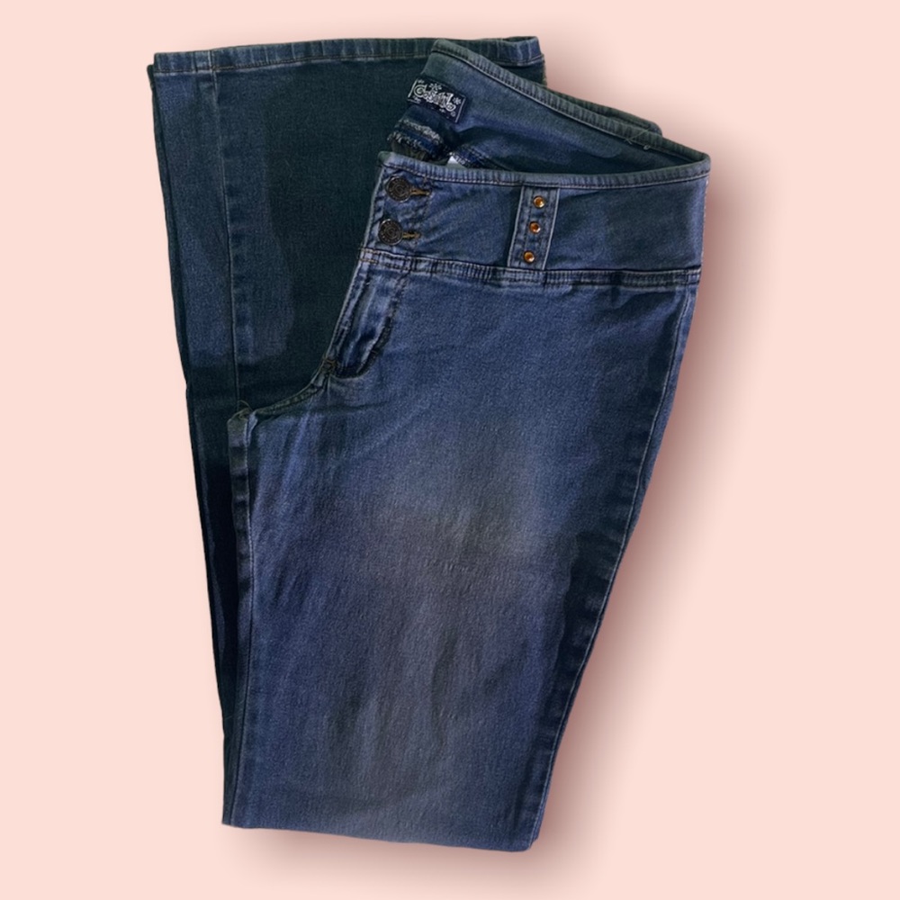Vintage Gasoline Bell Bottom Jeans size 9